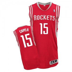 Maillot NBA Authentic Clint Capela #15 Houston Rockets Road Rouge - Homme