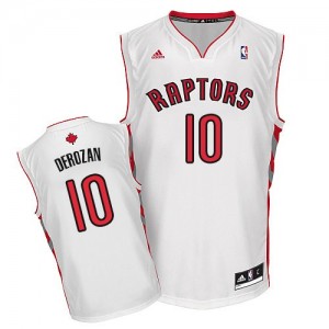 Maillot NBA Blanc DeMar DeRozan #10 Toronto Raptors Home Swingman Enfants Adidas