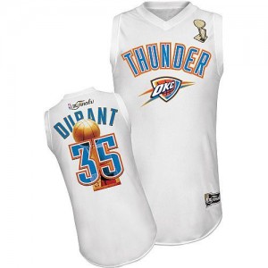 Maillot Authentic Oklahoma City Thunder NBA 2012 Finals Blanc - #35 Kevin Durant - Homme
