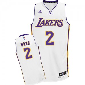 Los Angeles Lakers Brandon Bass #2 Alternate Swingman Maillot d'équipe de NBA - Blanc pour Homme