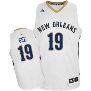 Maillot Adidas Blanc Home Swingman New Orleans Pelicans - Alonzo Gee #19 - Homme