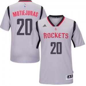 Maillot Authentic Houston Rockets NBA Alternate Gris - #20 Donatas Motiejunas - Homme