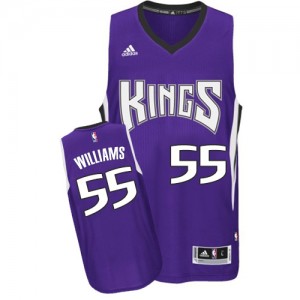 Maillot NBA Violet Jason Williams #55 Sacramento Kings Road Swingman Homme Adidas