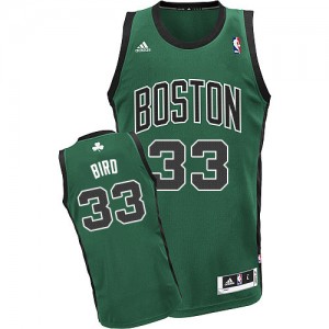 Maillot NBA Vert (No. noir) Larry Bird #33 Boston Celtics Alternate Swingman Homme Adidas