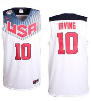Maillots de basket Swingman Team USA NBA 2014 Dream Team Blanc - #10 Kyrie Irving - Homme