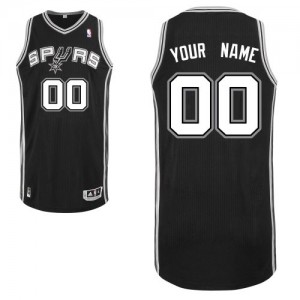 Maillot NBA San Antonio Spurs Personnalisé Authentic Noir Adidas Road - Enfants