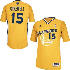 Maillot NBA Or Latrell Sprewell #15 Golden State Warriors Alternate Swingman Homme Adidas
