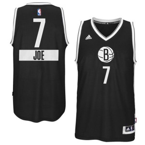Brooklyn Nets #7 Adidas 2014-15 Christmas Day Noir Authentic Maillot d'équipe de NBA magasin d'usine - Joe Johnson pour Homme