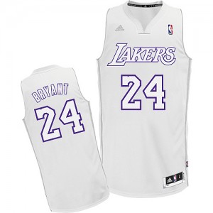 Los Angeles Lakers Kobe Bryant #24 Big Color Fashion Swingman Maillot d'équipe de NBA - Blanc pour Homme