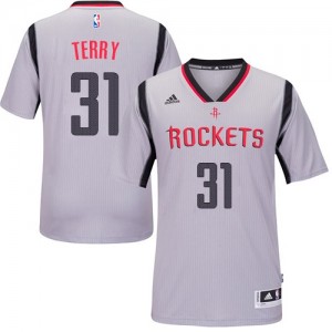 Houston Rockets Jason Terry #31 Alternate Authentic Maillot d'équipe de NBA - Gris pour Homme