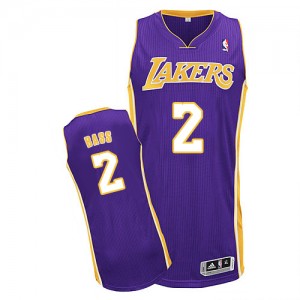 Maillot NBA Authentic Brandon Bass #2 Los Angeles Lakers Road Violet - Homme