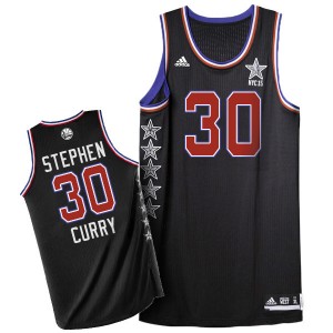 Maillot NBA Noir Stephen Curry #30 Golden State Warriors 2015 All Star Swingman Homme Adidas
