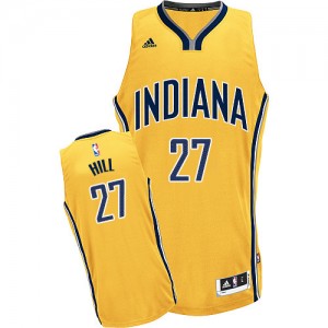 Indiana Pacers Jordan Hill #27 Alternate Swingman Maillot d'équipe de NBA - Or pour Homme