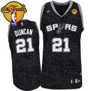 Maillot Swingman San Antonio Spurs NBA Crazy Light Finals Patch Noir - #21 Tim Duncan - Homme