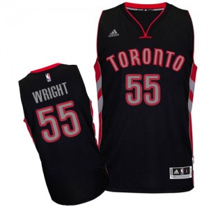 Toronto Raptors #55 Adidas Alternate Noir Swingman Maillot d'équipe de NBA Braderie - Delon Wright pour Homme