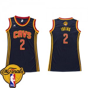 Cleveland Cavaliers #2 Adidas Dress 2015 The Finals Patch Bleu marin Authentic Maillot d'équipe de NBA en vente en ligne - Kyrie Irving pour Femme