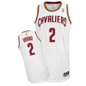 Maillot NBA Blanc Kyrie Irving #2 Cleveland Cavaliers Home Authentic Homme Adidas