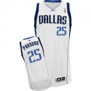 Maillot NBA Dallas Mavericks #25 Chandler Parsons Blanc Adidas Authentic Home - Homme