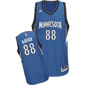 Maillot Adidas Slate Blue Road Swingman Minnesota Timberwolves - Nemanja Bjelica #88 - Homme