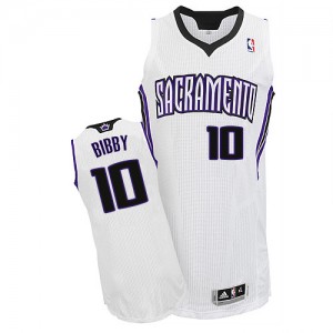 Sacramento Kings Mike Bibby #10 Home Authentic Maillot d'équipe de NBA - Blanc pour Homme