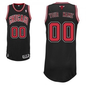 Maillot NBA Noir Authentic Personnalisé Chicago Bulls Alternate Homme Adidas