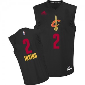 Cleveland Cavaliers #2 Adidas New Fashion Noir Authentic Maillot d'équipe de NBA vente en ligne - Kyrie Irving pour Homme