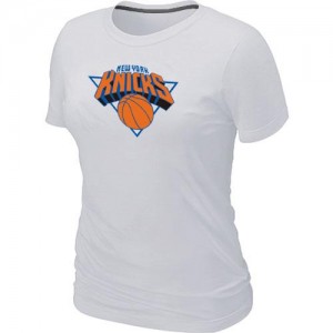 New York Knicks Big & Tall Blanc T-Shirts d'équipe de NBA pas cher - pour Femme