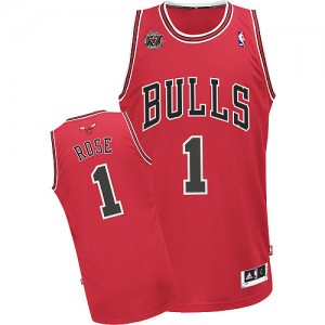 Maillot Adidas Rouge Road 20TH Anniversary Swingman Chicago Bulls - Derrick Rose #1 - Homme