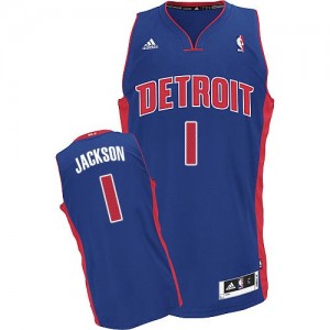 Maillot Adidas Bleu royal Road Swingman Detroit Pistons - Reggie Jackson #1 - Homme