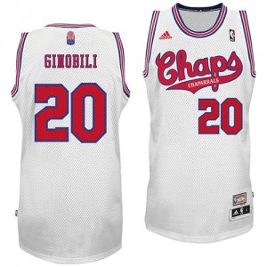 Maillot NBA Swingman Manu Ginobili #20 San Antonio Spurs ABA Hardwood Classic Blanc - Homme