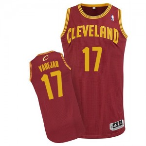Maillot NBA Authentic Anderson Varejao #17 Cleveland Cavaliers Road Vin Rouge - Homme