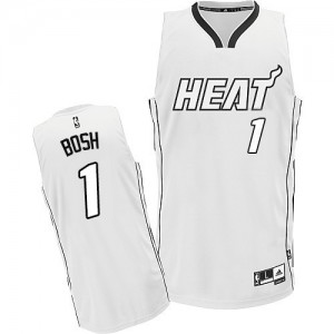 Maillot Authentic Miami Heat NBA Blanc - #1 Chris Bosh - Homme