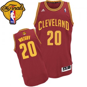 Maillot Adidas Vin Rouge Road 2015 The Finals Patch Swingman Cleveland Cavaliers - Timofey Mozgov #20 - Homme
