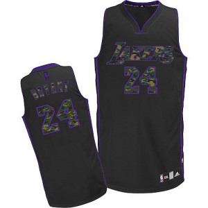 Los Angeles Lakers #24 Adidas Fashion Camo noir Authentic Maillot d'équipe de NBA pas cher - Kobe Bryant pour Homme