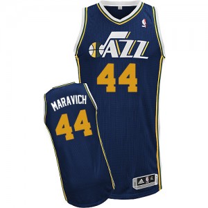 Maillot Adidas Bleu marin Road Authentic Utah Jazz - Pete Maravich #44 - Homme