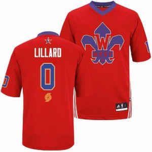 Maillot Authentic Portland Trail Blazers NBA 2014 All Star Rouge - #0 Damian Lillard - Homme