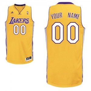 Maillot NBA Los Angeles Lakers Personnalisé Swingman Or Adidas Home - Homme