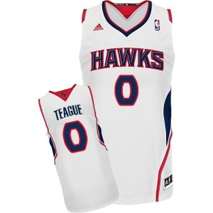 Maillot NBA Atlanta Hawks #0 Jeff Teague Blanc Adidas Swingman Home - Homme