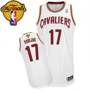 Maillot NBA Authentic Anderson Varejao #17 Cleveland Cavaliers Home 2015 The Finals Patch Blanc - Homme