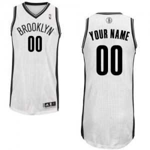 Maillot Brooklyn Nets NBA Home Blanc - Personnalisé Authentic - Enfants