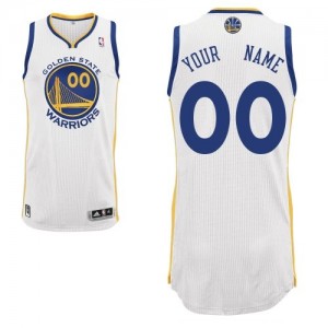 Maillot Golden State Warriors NBA Home Blanc - Personnalisé Authentic - Homme