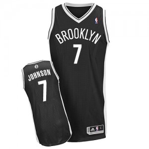 Maillot Adidas Noir Road Authentic Brooklyn Nets - Joe Johnson #7 - Homme