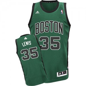 Maillot NBA Vert (No. noir) Reggie Lewis #35 Boston Celtics Alternate Swingman Homme Adidas