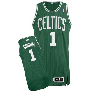 Maillot Adidas Vert (No Blanc) Road Authentic Boston Celtics - Walter Brown #1 - Homme