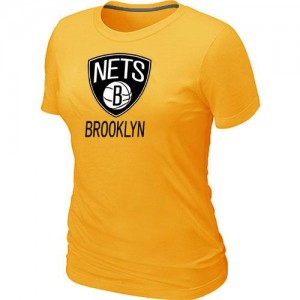 T-Shirts NBA Jaune Brooklyn Nets Big & Tall Femme