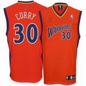 Maillot NBA Orange Stephen Curry #30 Golden State Warriors Swingman Homme Adidas