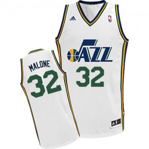 Maillot Swingman Utah Jazz NBA Home Blanc - #32 Karl Malone - Homme