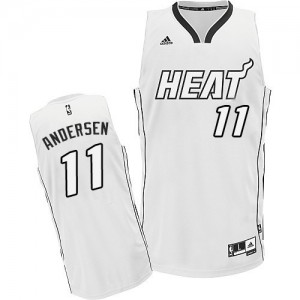 Maillot NBA Miami Heat #11 Chris Andersen Blanc Adidas Swingman - Homme