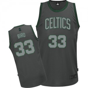 Maillot NBA Gris Larry Bird #33 Boston Celtics Graystone Fashion Authentic Homme Adidas