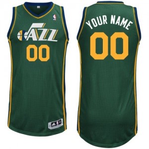 Utah Jazz Personnalisé Adidas Alternate Vert Maillot d'équipe de NBA achats en ligne - Authentic pour Homme